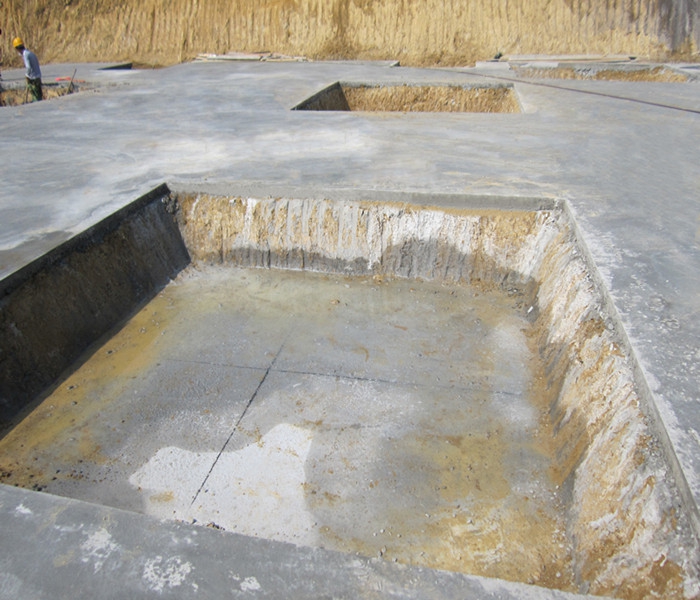南昌市建筑設計研究院總部辦公大樓工程筏板基礎下柱墩找平、彈線